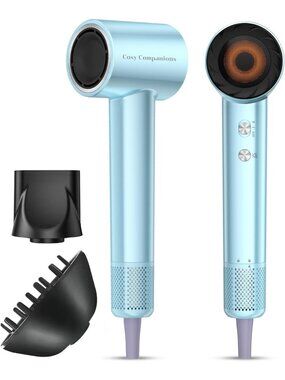 High-Speed Ionic Hair Dryer - 150,000 RPM Fast Drying, Lightweight, Heat